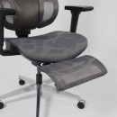 Кресло поворотное ENIGMA, серая сетка/алюминий (с подставкой для ног), коллекция AKSPRIME